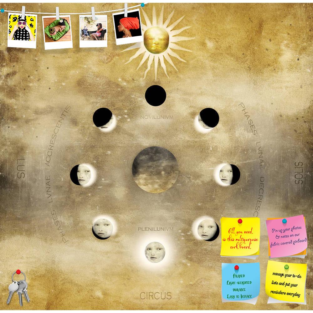 ArtzFolio Lunar Phases With Sun Printed Bulletin Board Notice Pin Board Soft Board | Frameless-Bulletin Boards Frameless-AZSAO31661400BLB_FL_L-Image Code 5003817 Vishnu Image Folio Pvt Ltd, IC 5003817, ArtzFolio, Bulletin Boards Frameless, Surrealism, Digital Art, lunar, phases, with, sun, printed, bulletin, board, notice, pin, soft, frameless, imagine, woman's, face, inside, moons, medieval, map, inspiration, roman, latin, script, moon, circle, antique, vintage, letter, half, full, five, female, faces, art