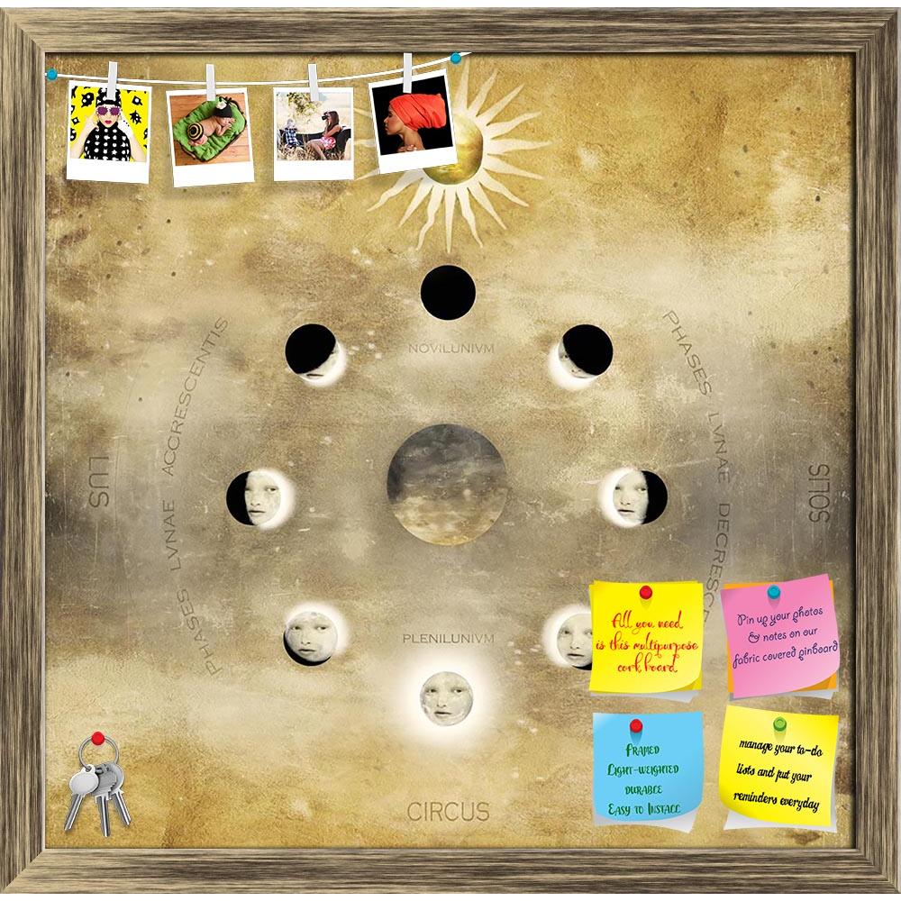 ArtzFolio Lunar Phases With Sun Printed Bulletin Board Notice Pin Board Soft Board | Framed-Bulletin Boards Framed-AZSAO31661400BLB_FR_L-Image Code 5003817 Vishnu Image Folio Pvt Ltd, IC 5003817, ArtzFolio, Bulletin Boards Framed, Surrealism, Digital Art, lunar, phases, with, sun, printed, bulletin, board, notice, pin, soft, framed, imagine, woman's, face, inside, moons, medieval, map, inspiration, roman, latin, script, moon, circle, antique, vintage, letter, half, full, five, female, faces, art, artistic, 