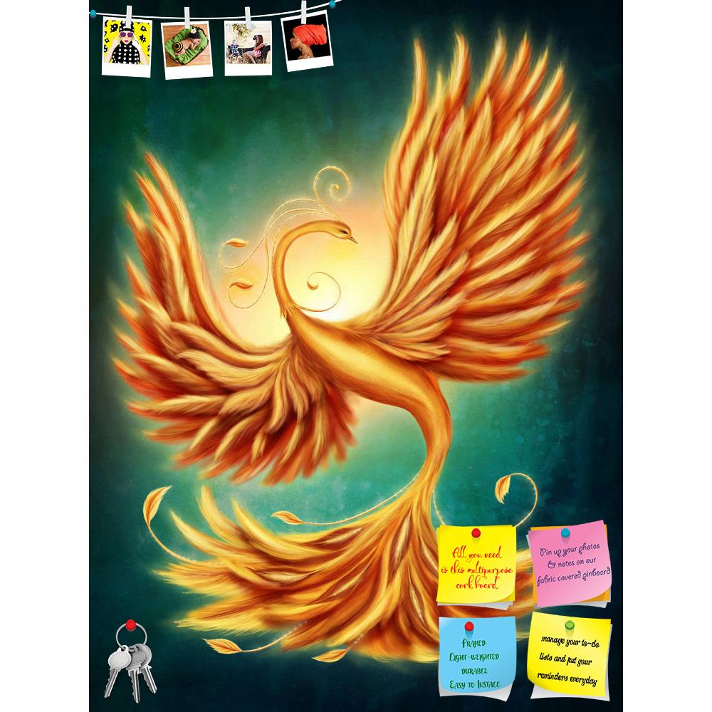 ArtzFolio Magic Firebird Printed Bulletin Board Notice Pin Board Soft Board | Frameless-Bulletin Boards Frameless-AZSAO31671458BLB_FL_L-Image Code 5003819 Vishnu Image Folio Pvt Ltd, IC 5003819, ArtzFolio, Bulletin Boards Frameless, Birds, Fantasy, Digital Art, magic, firebird, printed, bulletin, board, notice, pin, soft, frameless, green, background, phenix, greek, mythology, tale, story, fire, orange, yellow, hot, bird, blue, dark, bright, reborn, sun, symbol, legend, fenix, phoenix, red, sign, illustrati