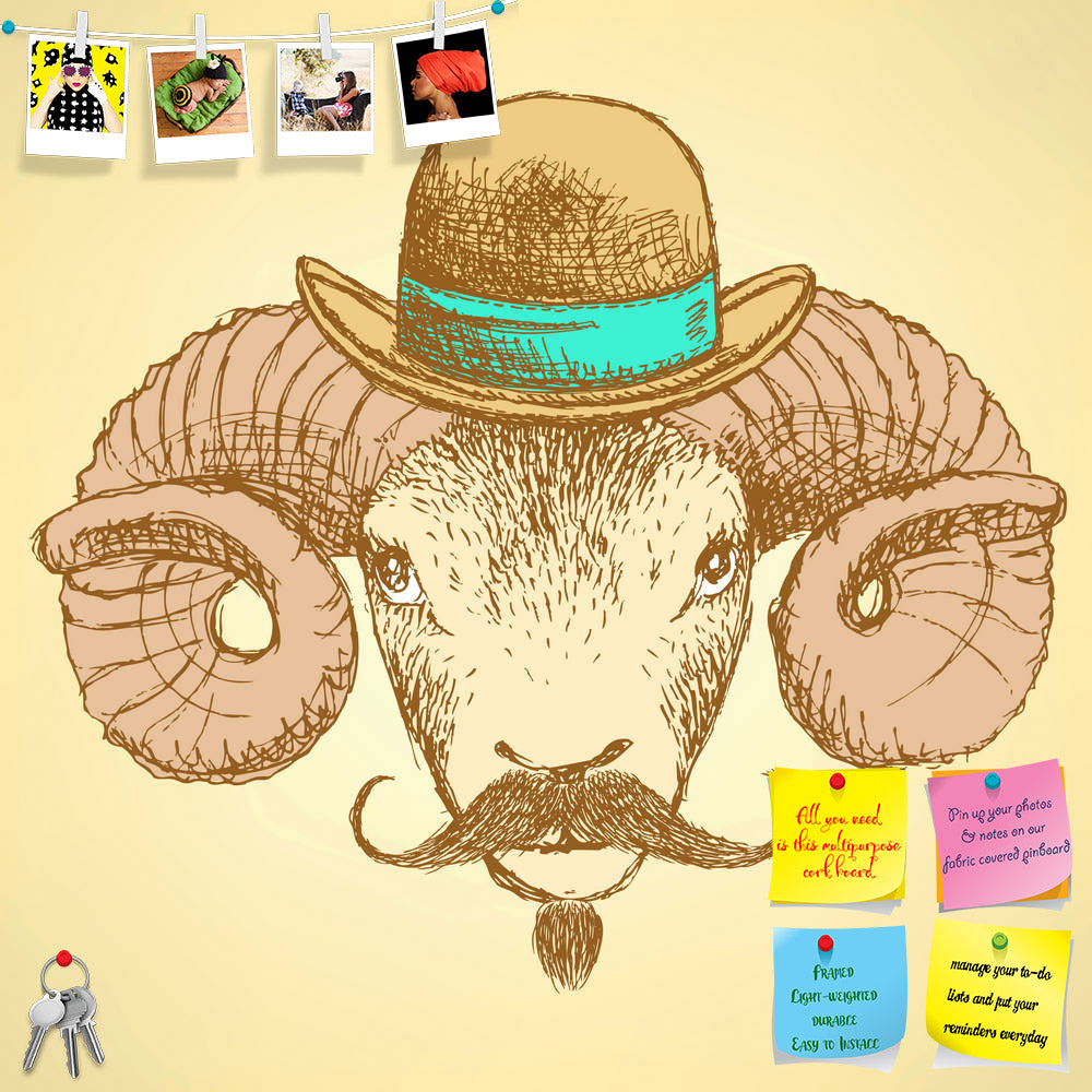 ArtzFolio Cute Ram In Hipster Style Printed Bulletin Board Notice Pin Board Soft Board | Frameless-Bulletin Boards Frameless-AZSAO32046044BLB_FL_L-Image Code 5003842 Vishnu Image Folio Pvt Ltd, IC 5003842, ArtzFolio, Bulletin Boards Frameless, Abstract, Animals, Kids, Digital Art, cute, ram, in, hipster, style, printed, bulletin, board, notice, pin, soft, frameless, sketch, background, pin up board, push pin board, extra large cork board, big pin board, notice board, small bulletin board, cork board, wall n