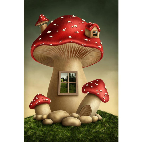 Fantasy Mushroom Unframed Paper Poster-Paper Posters Unframed-POS_UN-IC 5003848 IC 5003848, Fantasy, Illustrations, Landscapes, Nature, Scenic, Signs and Symbols, Surrealism, Symbols, Wooden, mushroom, unframed, paper, wall, poster, fairy, mushrooms, enchanted, forest, tale, tales, fairies, magic, house, adventure, colorful, cottage, door, dreams, fairytale, fungus, green, home, illustration, imagination, imagine, landscape, luck, red, story, surreal, sweet, symbol, toadstool, tree, windows, wood, artzfolio