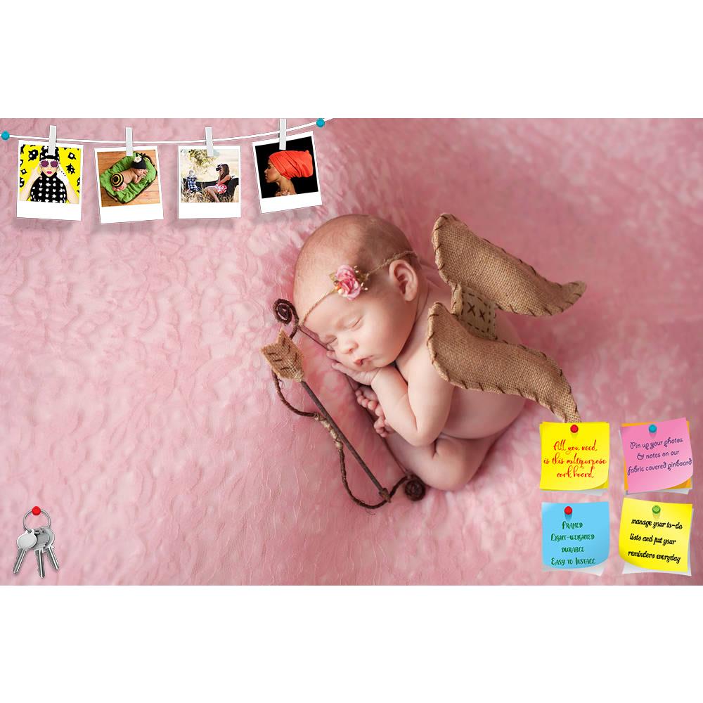 ArtzFolio Newborn Baby D4 Printed Bulletin Board Notice Pin Board Soft Board | Frameless-Bulletin Boards Frameless-AZSAO32247826BLB_FL_L-Image Code 5003854 Vishnu Image Folio Pvt Ltd, IC 5003854, ArtzFolio, Bulletin Boards Frameless, Kids, Photography, newborn, baby, d4, printed, bulletin, board, notice, pin, soft, frameless, portrait, 10, day, old, girl, she, wearing, cupid, costume, angel, wings, bow, arrow, sleeping, light, pink, lace, material, cherub, infant, love, valentine, valentines, cute, adorable