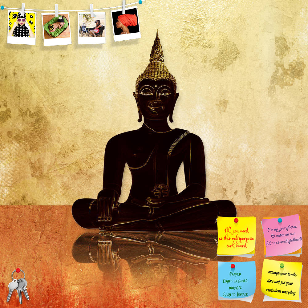ArtzFolio Buddha D4 Printed Bulletin Board Notice Pin Board Soft Board | Frameless-Bulletin Boards Frameless-AZSAO32341257BLB_FL_L-Image Code 5003861 Vishnu Image Folio Pvt Ltd, IC 5003861, ArtzFolio, Bulletin Boards Frameless, Religious, Digital Art, buddha, d4, printed, bulletin, board, notice, pin, soft, frameless, silhouette, against, grunge, background, wall, pin up board, push pin board, extra large cork board, big pin board, notice board, small bulletin board, cork board, wall notice board, giant cor
