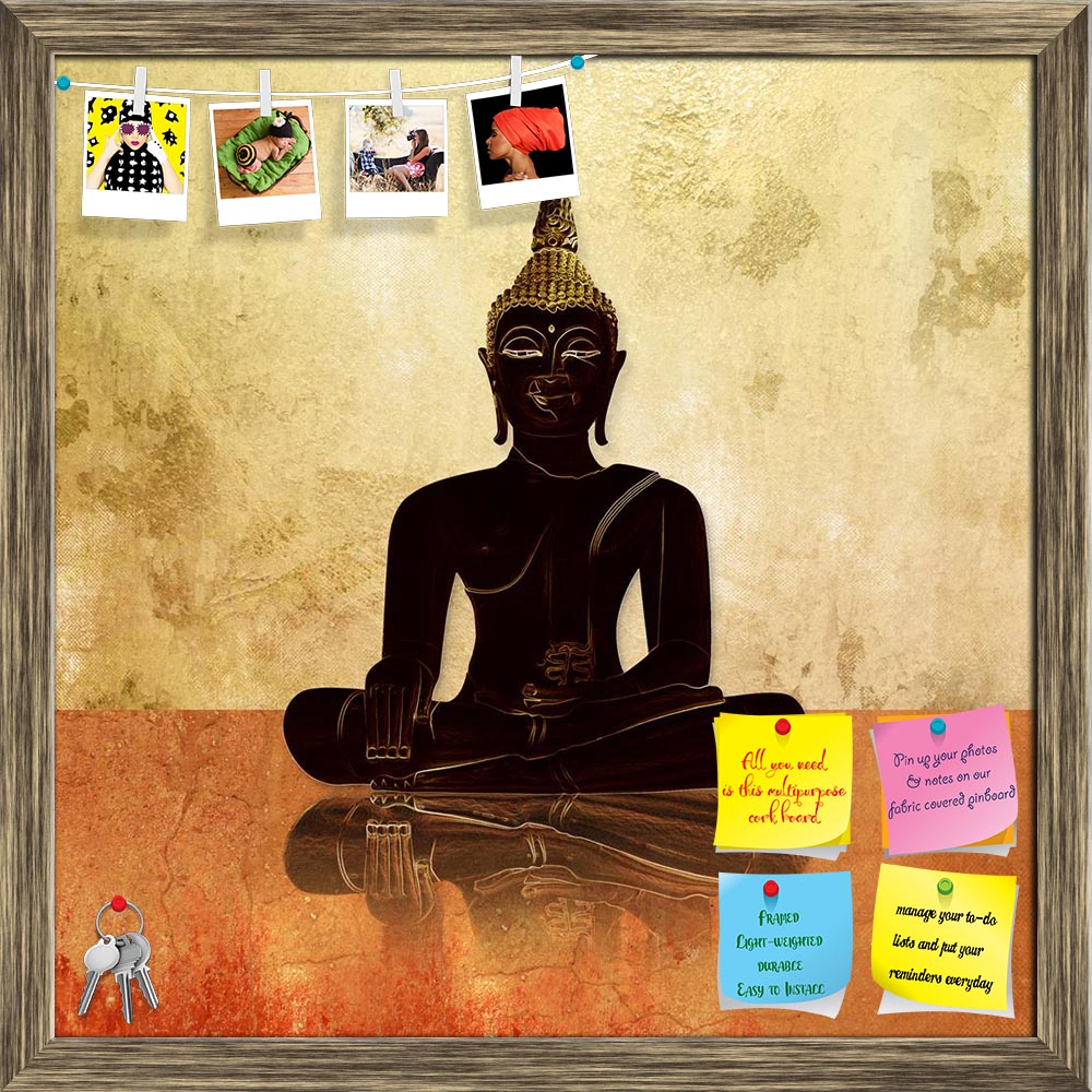 ArtzFolio Buddha D4 Printed Bulletin Board Notice Pin Board Soft Board | Framed-Bulletin Boards Framed-AZSAO32341257BLB_FR_L-Image Code 5003861 Vishnu Image Folio Pvt Ltd, IC 5003861, ArtzFolio, Bulletin Boards Framed, Religious, Digital Art, buddha, d4, printed, bulletin, board, notice, pin, soft, framed, silhouette, against, grunge, background, wall, pin up board, push pin board, extra large cork board, big pin board, notice board, small bulletin board, cork board, wall notice board, giant cork board, bul