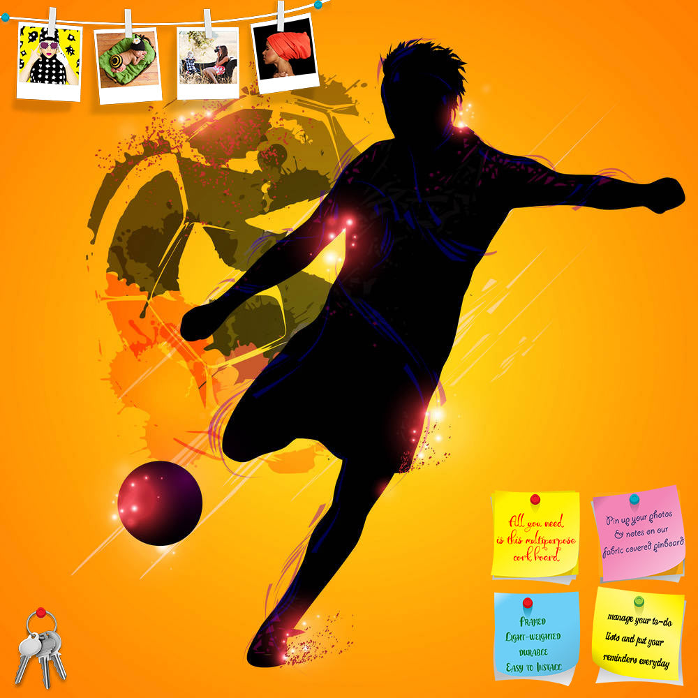 ArtzFolio Fantasy Silhouette Soccer Player Printed Bulletin Board Notice Pin Board Soft Board | Frameless-Bulletin Boards Frameless-AZSAO32608553BLB_FL_L-Image Code 5003889 Vishnu Image Folio Pvt Ltd, IC 5003889, ArtzFolio, Bulletin Boards Frameless, Sports, Digital Art, fantasy, silhouette, soccer, player, printed, bulletin, board, notice, pin, soft, frameless, yellow, background, pin up board, push pin board, extra large cork board, big pin board, notice board, small bulletin board, cork board, wall notic