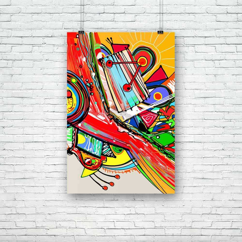 Abstract Artwork D174 Unframed Paper Poster - Paper Posters Unframed - ArtzFolio.com