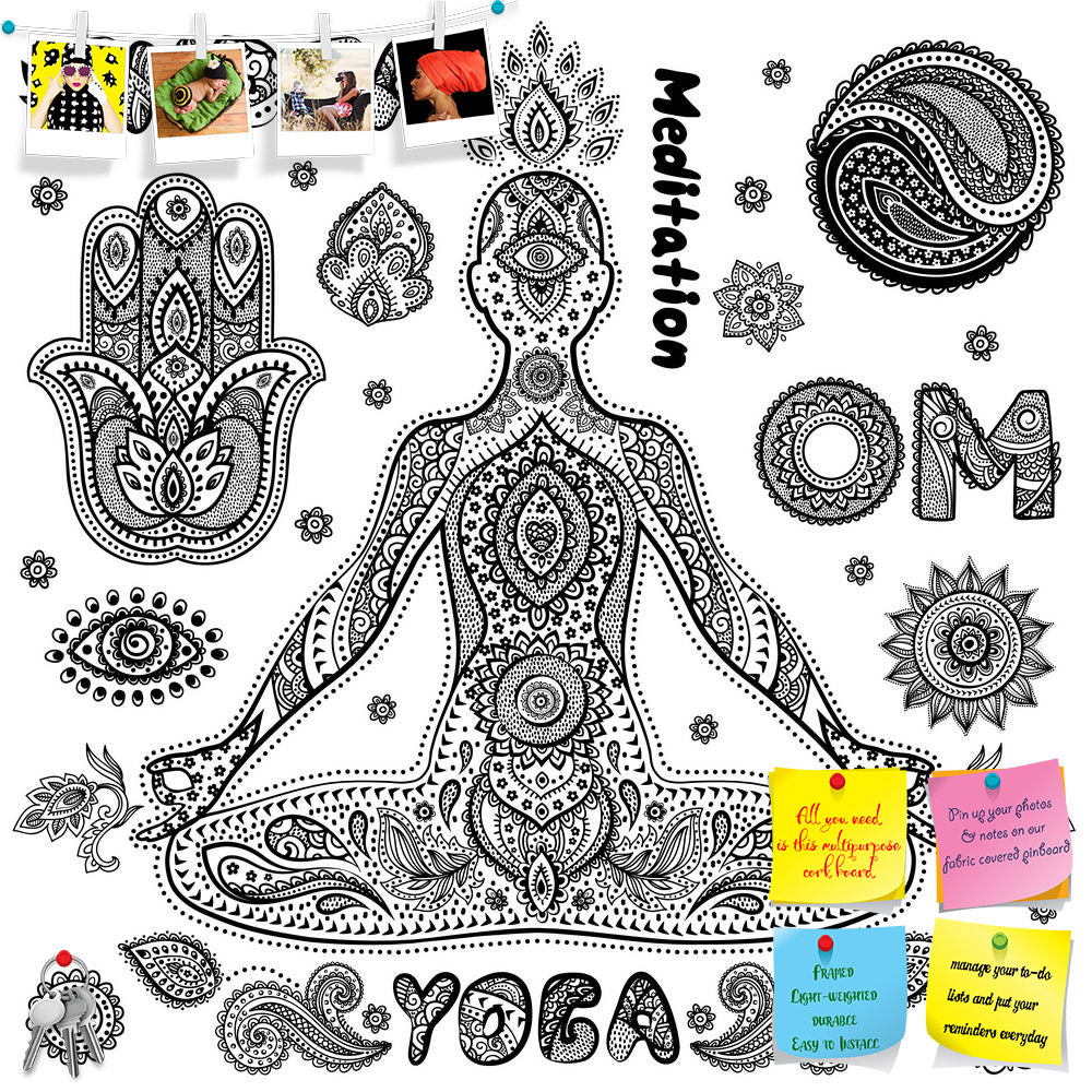 ArtzFolio Ornamental Indian Symbols Printed Bulletin Board Notice Pin Board Soft Board | Frameless-Bulletin Boards Frameless-AZSAO32767209BLB_FL_L-Image Code 5003904 Vishnu Image Folio Pvt Ltd, IC 5003904, ArtzFolio, Bulletin Boards Frameless, Religious, Traditional, Digital Art, ornamental, indian, symbols, printed, bulletin, board, notice, pin, soft, frameless, set, pin up board, push pin board, extra large cork board, big pin board, notice board, small bulletin board, cork board, wall notice board, giant