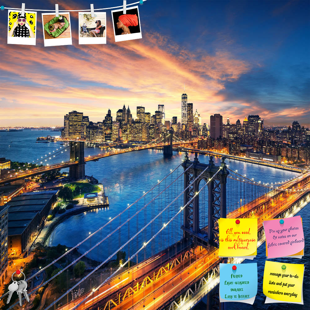 ArtzFolio Manhattan & Brooklyn Bridge, New York, USA Printed Bulletin Board Notice Pin Board Soft Board | Frameless-Bulletin Boards Frameless-AZSAO32773698BLB_FL_L-Image Code 5003907 Vishnu Image Folio Pvt Ltd, IC 5003907, ArtzFolio, Bulletin Boards Frameless, Places, Photography, manhattan, brooklyn, bridge, new, york, usa, printed, bulletin, board, notice, pin, soft, frameless, city, beautiful, sunset, aerial, america, architecture, avenue, birds, pin up board, push pin board, extra large cork board, big 