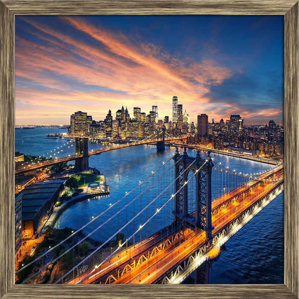 Pitaara Box Manhattan & Brooklyn Bridge, New York, USA Canvas Painting Synthetic Frame-Paintings Synthetic Framing-PBART32773698AFF_FW_L-Image Code 5003907 Vishnu Image Folio Pvt Ltd, IC 5003907, Pitaara Box, Paintings Synthetic Framing, Places, Photography, manhattan, brooklyn, bridge, new, york, usa, canvas, painting, synthetic, frame, city, beautiful, sunset, aerial, america, architecture, avenue, birds, framed canvas print, wall painting for living room with frame, canvas painting for living room, artzf