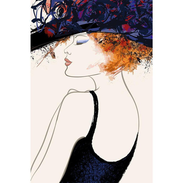 Woman Fashion Model With Hat Unframed Paper Poster-Paper Posters Unframed-POS_UN-IC 5003916 IC 5003916, Adult, Art and Paintings, Botanical, Digital, Digital Art, Drawing, Fashion, Floral, Flowers, Graphic, Illustrations, Individuals, Nature, Paintings, People, Portraits, Retro, Signs, Signs and Symbols, Sketches, woman, model, with, hat, unframed, paper, wall, poster, illustration, painting, elegance, elegant, design, artwork, sketch, portrait, art, attractive, beautiful, beauty, cute, female, flower, glam