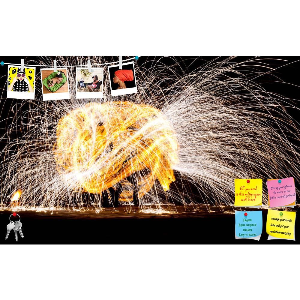 ArtzFolio Fire Show D4 Printed Bulletin Board Notice Pin Board Soft Board | Frameless-Bulletin Boards Frameless-AZSAO32891026BLB_FL_L-Image Code 5003918 Vishnu Image Folio Pvt Ltd, IC 5003918, ArtzFolio, Bulletin Boards Frameless, Abstract, Places, Photography, fire, show, d4, printed, bulletin, board, notice, pin, soft, frameless, flaming, trails, night, circle, entertainment, festival, heat, hot, person, performance, man, orange, dance, performer, color, motion, dangerous, vibrant, light, fire-show, energ