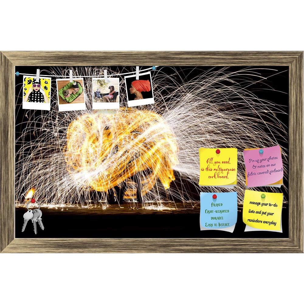 ArtzFolio Fire Show D4 Printed Bulletin Board Notice Pin Board Soft Board | Framed-Bulletin Boards Framed-AZSAO32891026BLB_FR_L-Image Code 5003918 Vishnu Image Folio Pvt Ltd, IC 5003918, ArtzFolio, Bulletin Boards Framed, Abstract, Places, Photography, fire, show, d4, printed, bulletin, board, notice, pin, soft, framed, flaming, trails, night, circle, entertainment, festival, heat, hot, person, performance, man, orange, dance, performer, color, motion, dangerous, vibrant, light, fire-show, energy, model, co