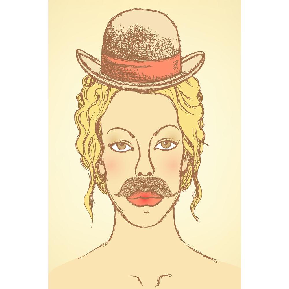 ArtzFolio Woman With Hat & Mustache Unframed Paper Poster-Paper Posters Unframed-AZART32916864POS_UN_L-Image Code 5003919 Vishnu Image Folio Pvt Ltd, IC 5003919, ArtzFolio, Paper Posters Unframed, Kids, Digital Art, woman, with, hat, mustache, unframed, paper, poster, wall, large, size, for, living, room, home, decoration, big, framed, decor, posters, pitaara, box, modern, art, frame, bedroom, amazonbasics, door, drawing, small, decorative, office, reception, multiple, friends, images, reprints, reprint, ba
