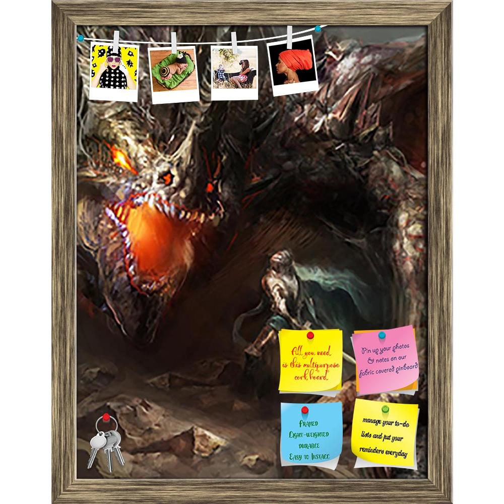 ArtzFolio Knight Fighting Dragon D2 Printed Bulletin Board Notice Pin Board Soft Board | Framed-Bulletin Boards Framed-AZSAO33155789BLB_FR_L-Image Code 5003940 Vishnu Image Folio Pvt Ltd, IC 5003940, ArtzFolio, Bulletin Boards Framed, Fantasy, Fine Art Reprint, knight, fighting, dragon, d2, printed, bulletin, board, notice, pin, soft, framed, scene, animal, art, big, breath, creature, danger, destruction, drawings, evil, fairytale, fantastic, fear, fearful, fictional, fire, flight, illustration, imagination