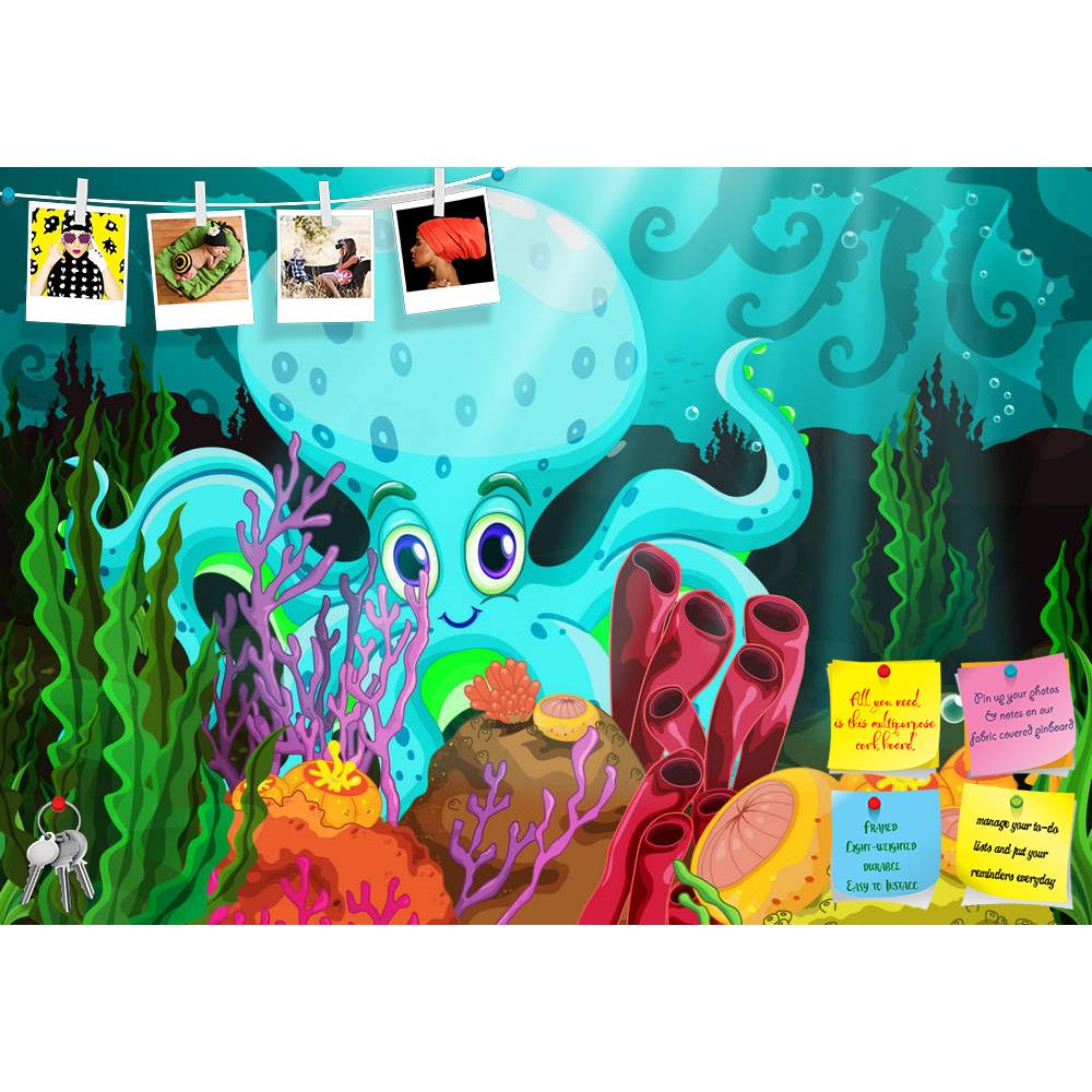ArtzFolio Giant Octopus Underwater Printed Bulletin Board Notice Pin Board Soft Board | Frameless-Bulletin Boards Frameless-AZSAO33195939BLB_FL_L-Image Code 5003948 Vishnu Image Folio Pvt Ltd, IC 5003948, ArtzFolio, Bulletin Boards Frameless, Animals, Kids, Digital Art, giant, octopus, underwater, printed, bulletin, board, notice, pin, soft, frameless, illustration, pin up board, push pin board, extra large cork board, big pin board, notice board, small bulletin board, cork board, wall notice board, giant c