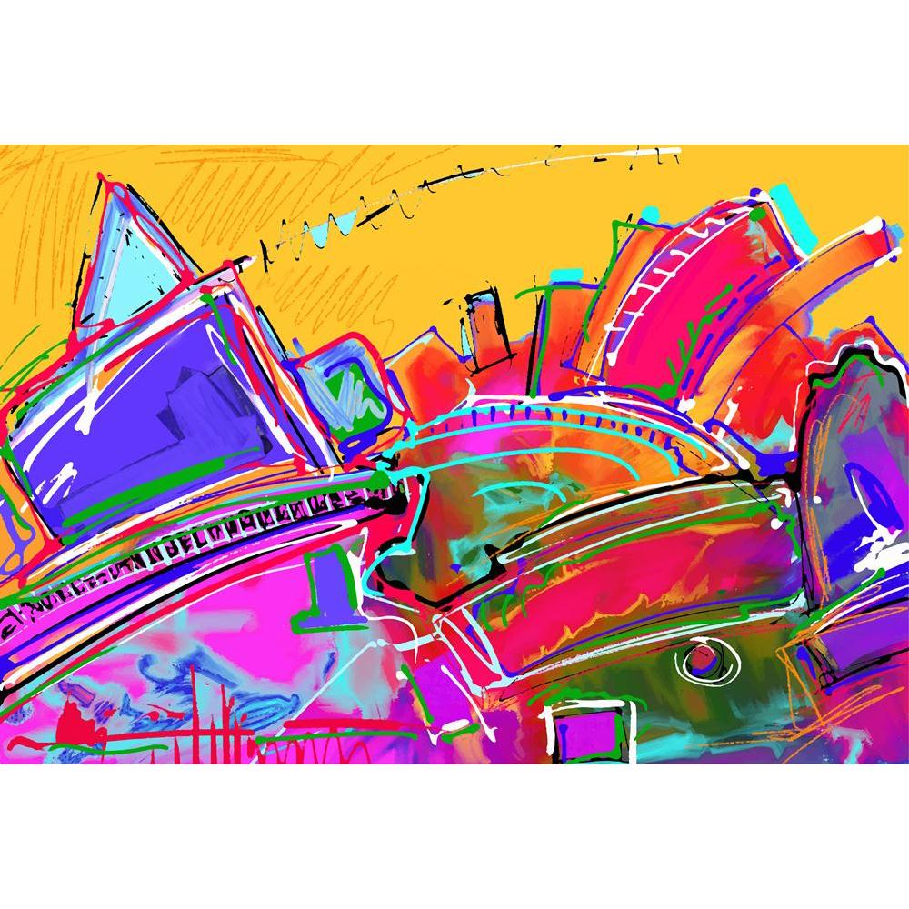 Abstract Artwork Canvas Painting Synthetic Frame - Paintings MDF Framing - ArtzFolio.com