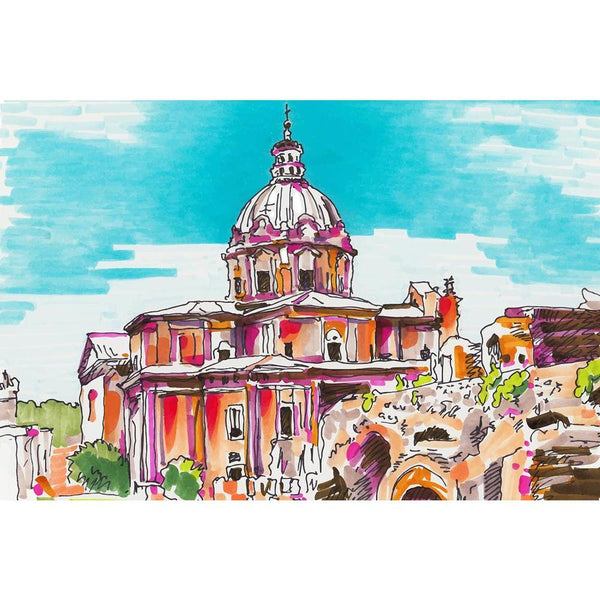 Rome Italy Cityscape D1 Unframed Paper Poster-Paper Posters Unframed-POS_UN-IC 5003961 IC 5003961, Ancient, Architecture, Art and Paintings, Automobiles, Christianity, Cities, City Views, Digital, Digital Art, Drawing, Graphic, Historical, Holidays, Illustrations, Italian, Jesus, Landmarks, Medieval, Paintings, Places, Signs, Signs and Symbols, Sketches, Transportation, Travel, Vehicles, Vintage, rome, italy, cityscape, d1, unframed, paper, wall, poster, art, artwork, basilica, building, card, cathedral, ca