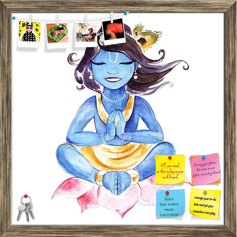 ArtzFolio Indian God Krishna Printed Bulletin Board Notice Pin Board Soft Board | Framed-Bulletin Boards Framed-AZSAO33427504BLB_FR_L-Image Code 5003974 Vishnu Image Folio Pvt Ltd, IC 5003974, ArtzFolio, Bulletin Boards Framed, Religious, Digital Art, indian, god, krishna, printed, bulletin, board, notice, pin, soft, framed, lord, hindu, art, vector, india, religion, hinduism, illustration, festival, mythology, om, design, colorful, decoration, asian, culture, kanha, hare, mahabharata, vishnu, drawn, painte