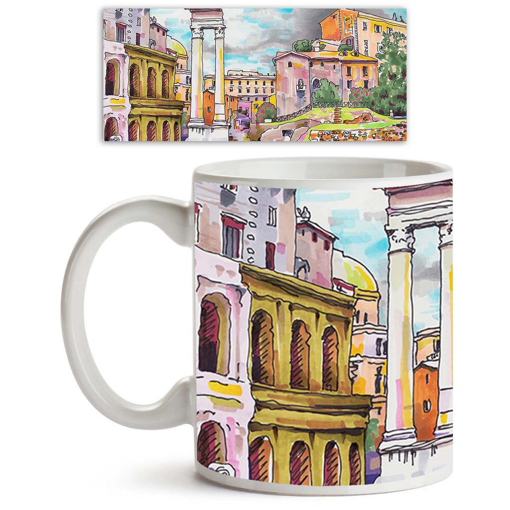 Artwork Of Rome Italy Cityscape Ceramic Coffee Tea Mug Inside White-Coffee Mugs-MUG-IC 5003986 IC 5003986, Ancient, Architecture, Art and Paintings, Automobiles, Books, Cities, City Views, Digital, Digital Art, Drawing, Graphic, Historical, Illustrations, Impressionism, Inspirational, Italian, Landmarks, Landscapes, Medieval, Motivation, Motivational, Paintings, Places, Scenic, Signs, Signs and Symbols, Sketches, Transportation, Travel, Urban, Vehicles, Vintage, artwork, of, rome, italy, cityscape, ceramic,