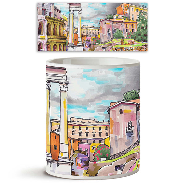Artwork Of Rome Italy Cityscape Ceramic Coffee Tea Mug Inside White-Coffee Mugs-MUG-IC 5003986 IC 5003986, Ancient, Architecture, Art and Paintings, Automobiles, Books, Cities, City Views, Digital, Digital Art, Drawing, Graphic, Historical, Illustrations, Impressionism, Inspirational, Italian, Landmarks, Landscapes, Medieval, Motivation, Motivational, Paintings, Places, Scenic, Signs, Signs and Symbols, Sketches, Transportation, Travel, Urban, Vehicles, Vintage, artwork, of, rome, italy, cityscape, ceramic,