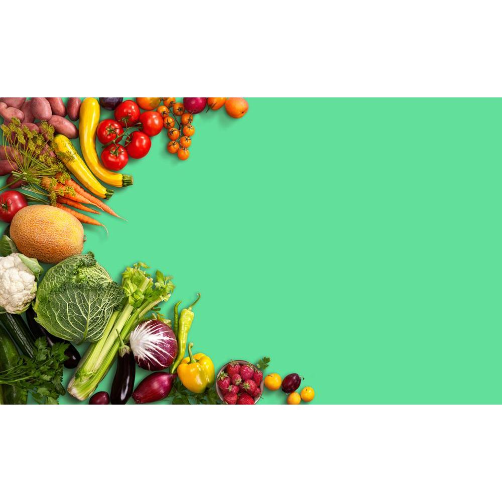 Photo of Fruits & Vegetables On Green Backdrop Canvas Painting Synthetic Frame-Paintings MDF Framing-AFF_FR-IC 5003994 IC 5003994, Astronomy, Conceptual, Cosmology, Cuisine, Culture, Ethnic, Food, Food and Beverage, Food and Drink, Fruit and Vegetable, Fruits, Health, Space, Traditional, Tribal, Vegetables, World Culture, photo, of, on, green, backdrop, canvas, painting, synthetic, frame, healthy, eating, agricultural, appetizing, background, bio, brown, cabbage, carrot, concept, copy, corn, cucumber, detox
