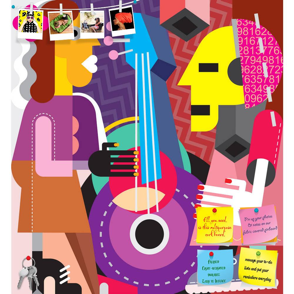ArtzFolio Musicians Vector Art Printed Bulletin Board Notice Pin Board Soft Board | Frameless-Bulletin Boards Frameless-AZSAO33748683BLB_FL_L-Image Code 5003999 Vishnu Image Folio Pvt Ltd, IC 5003999, ArtzFolio, Bulletin Boards Frameless, Abstract, Surrealism, Digital Art, musicians, vector, art, printed, bulletin, board, notice, pin, soft, frameless, illustration, woman, playing, guitar, man, listening, music, pin up board, push pin board, extra large cork board, big pin board, notice board, small bulletin