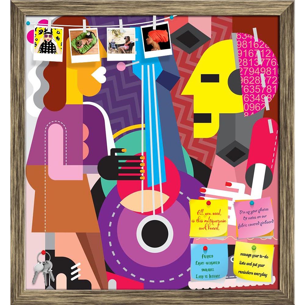 ArtzFolio Musicians Vector Art Printed Bulletin Board Notice Pin Board Soft Board | Framed-Bulletin Boards Framed-AZSAO33748683BLB_FR_L-Image Code 5003999 Vishnu Image Folio Pvt Ltd, IC 5003999, ArtzFolio, Bulletin Boards Framed, Abstract, Surrealism, Digital Art, musicians, vector, art, printed, bulletin, board, notice, pin, soft, framed, illustration, woman, playing, guitar, man, listening, music, pin up board, push pin board, extra large cork board, big pin board, notice board, small bulletin board, cork