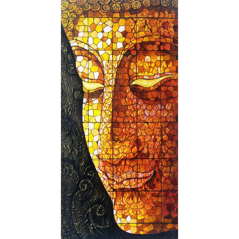 Pitaara Box Buddha Art Peel & Stick Vinyl Wall Sticker-Laminated Wall Stickers-PBART33867121LAM_UN_L-Image Code 5004005 Vishnu Image Folio Pvt Ltd, IC 5004005, Pitaara Box, Laminated Wall Stickers, Religious, Fine Art Reprint, buddha, art, peel, stick, vinyl, wall, sticker, stained, glass, acrylic, color, painting, canvas, wall sticker for bedroom, large size wall decal, wall sticker for drawing room, living room wall sticker decal, artzfolio, decorative wall sticker decal, big size wall sticker, waterproof