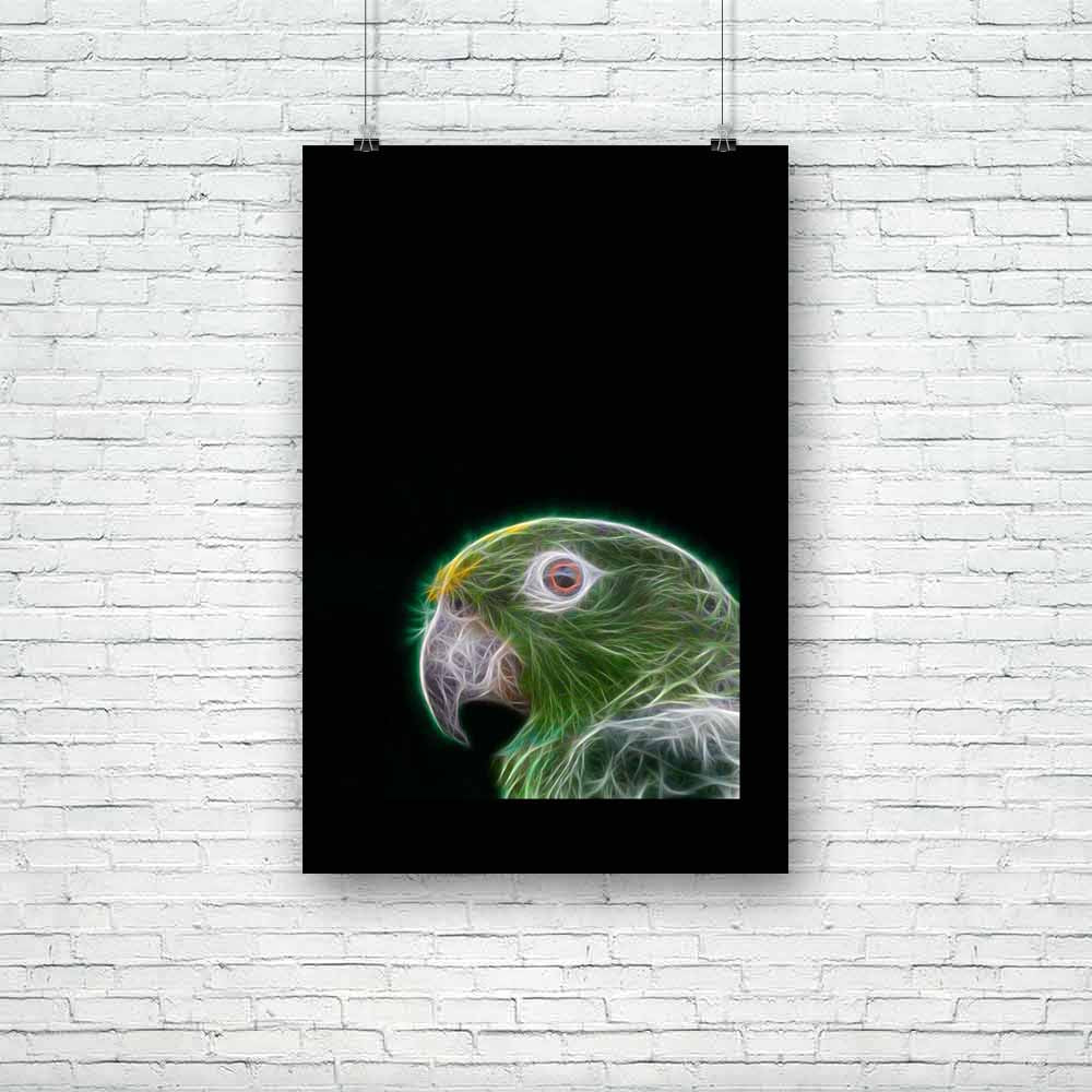Green Parrot Unframed Paper Poster-Paper Posters Unframed-POS_UN-IC 5004006 IC 5004006, Art and Paintings, Birds, Nature, Scenic, green, parrot, unframed, paper, poster, bird, fractal, art, picture, artzfolio, posters, wall posters, posters for room, posters for room decoration, office poster, door poster, baby poster, motivational posters, posters for room boys, quotes, poster for wall decoration, friends poster, abstract paintings for living room, inspirational posters, room posters, wall posters for bedr