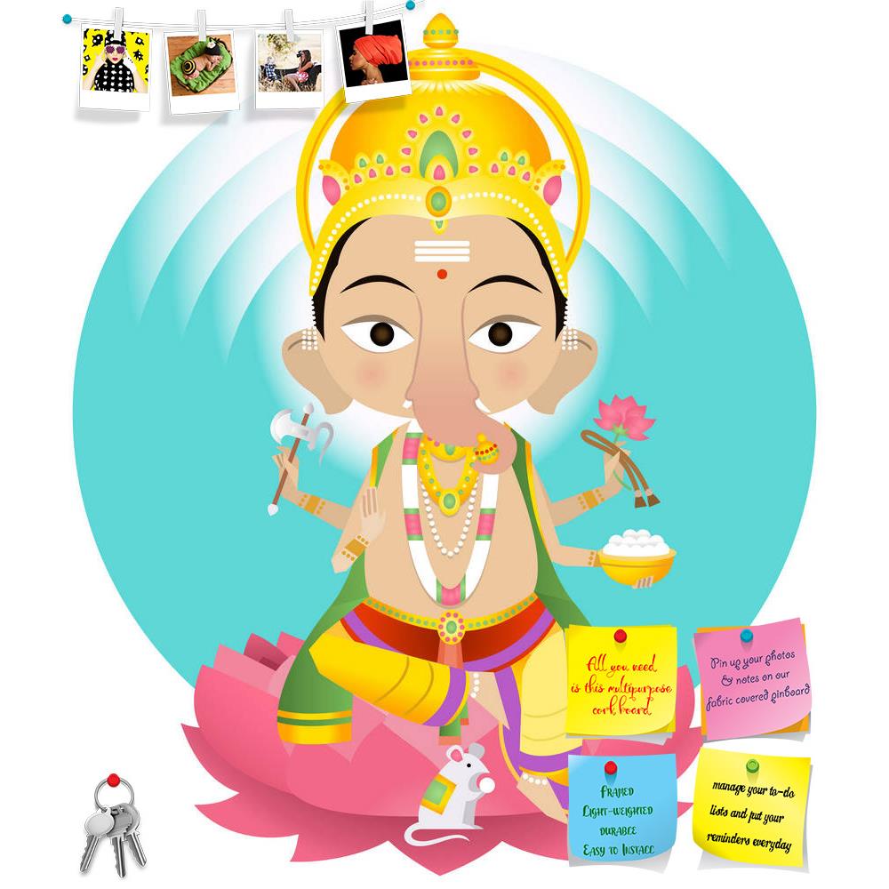 ArtzFolio Lord Ganesh D6 Printed Bulletin Board Notice Pin Board Soft Board | Frameless-Bulletin Boards Frameless-AZSAO33972944BLB_FL_L-Image Code 5004011 Vishnu Image Folio Pvt Ltd, IC 5004011, ArtzFolio, Bulletin Boards Frameless, Religious, Digital Art, lord, ganesh, d6, printed, bulletin, board, notice, pin, soft, frameless, ganesha, ganapati, revered, remover, obstacles, more, generally, beginnings, patron, arts, sciences, deva, intellect, wisdom, pin up board, push pin board, extra large cork board, b