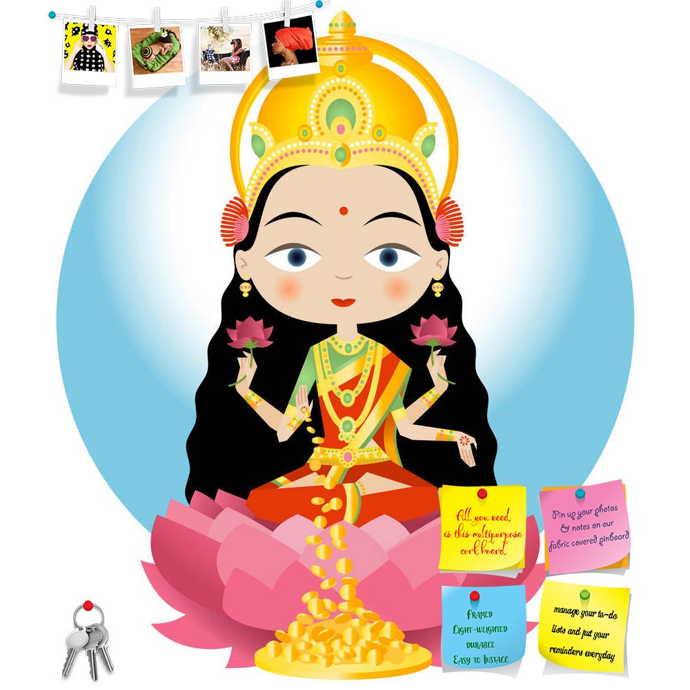 ArtzFolio Hindu God Lakshmi Printed Bulletin Board Notice Pin Board Soft Board | Frameless-Bulletin Boards Frameless-AZSAO33983296BLB_FL_L-Image Code 5004014 Vishnu Image Folio Pvt Ltd, IC 5004014, ArtzFolio, Bulletin Boards Frameless, Religious, Digital Art, hindu, god, lakshmi, printed, bulletin, board, notice, pin, soft, frameless, lakshmi:, goddess, wealth, prosperity, both, material, spiritual, light, wisdom, fortune, fertility, generosity, courage;, embodiment, beauty, grace, charm, pin up board, push