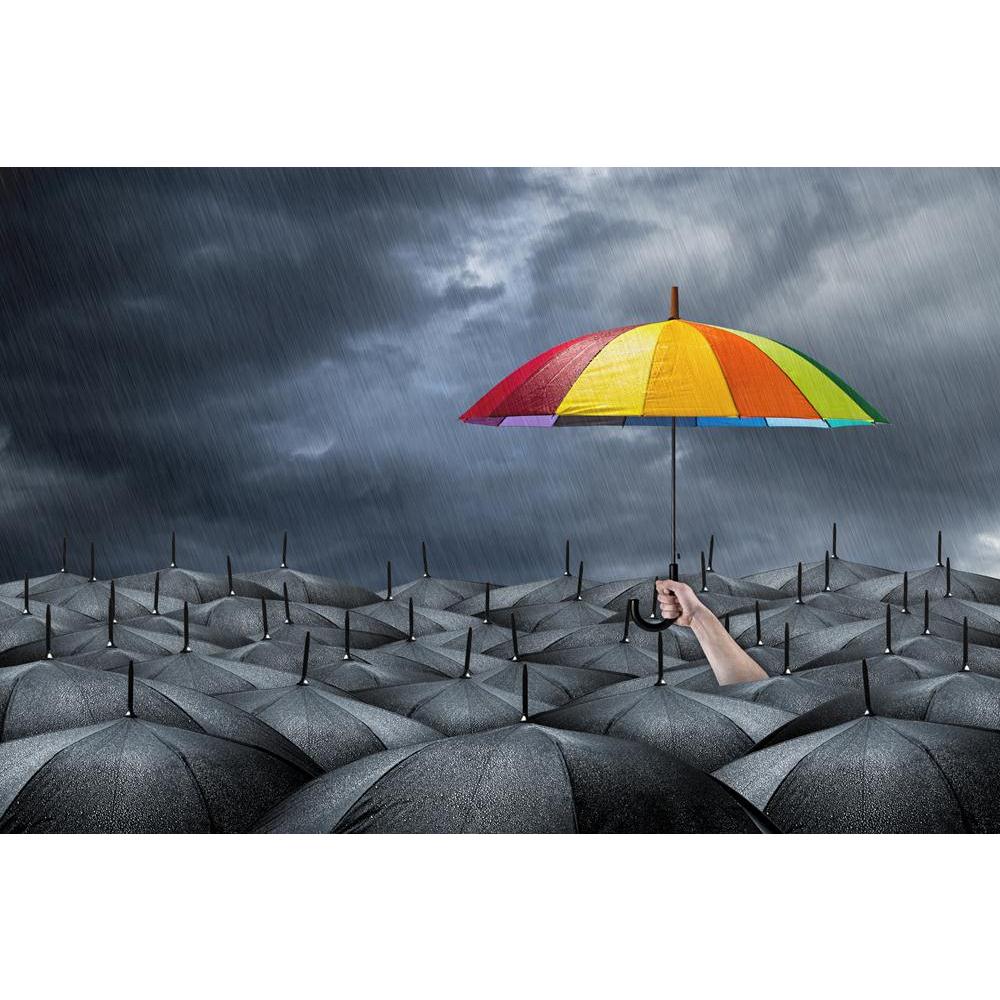 Standing Out Aloud Canvas Painting Synthetic Frame-Paintings MDF Framing-AFF_FR-IC 5004018 IC 5004018, Black, Black and White, Business, Love, Romance, Seasons, standing, out, aloud, canvas, painting, synthetic, frame, rainbow, idea, umbrella, vision, ideas, stand, solution, visionary, rain, solutions, crowd, april, arm, autumn, blind, date, clouds, colorful, concept, creative, creativity, dark, difference, equal, rights, freedom, hand, invention, leader, leadership, mainstream, many, monopoly, peace, probl