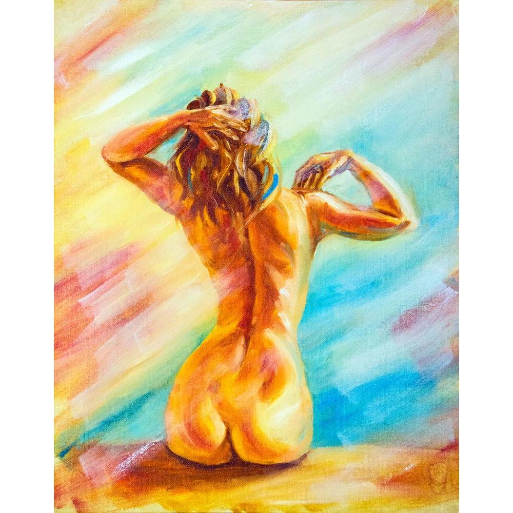 Beautiful Woman Sitting Canvas Painting Synthetic Frame-Paintings MDF Framing-AFF_FR-IC 5004021 IC 5004021, Abstract Expressionism, Abstracts, Adult, Art and Paintings, Black and White, Drawing, Figurative, Illustrations, Impressionism, Modern Art, Nudes, Paintings, Semi Abstract, White, beautiful, woman, sitting, canvas, painting, synthetic, frame, abstract, art, artistic, artwork, back, beauty, body, colorful, dab, elegance, female, figure, girl, glamour, grace, grunge, happy, harmony, illustration, model