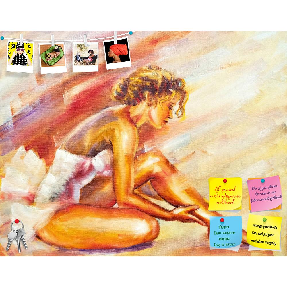 ArtzFolio Beautiful Sitting Ballerina D3 Printed Bulletin Board Notice Pin Board Soft Board | Frameless-Bulletin Boards Frameless-AZSAO34026770BLB_FL_L-Image Code 5004023 Vishnu Image Folio Pvt Ltd, IC 5004023, ArtzFolio, Bulletin Boards Frameless, Adult, Figurative, Fine Art Reprint, beautiful, sitting, ballerina, d3, printed, bulletin, board, notice, pin, soft, frameless, oil, painting, dancer, ballet, dress, resting, pin up board, push pin board, extra large cork board, big pin board, notice board, small