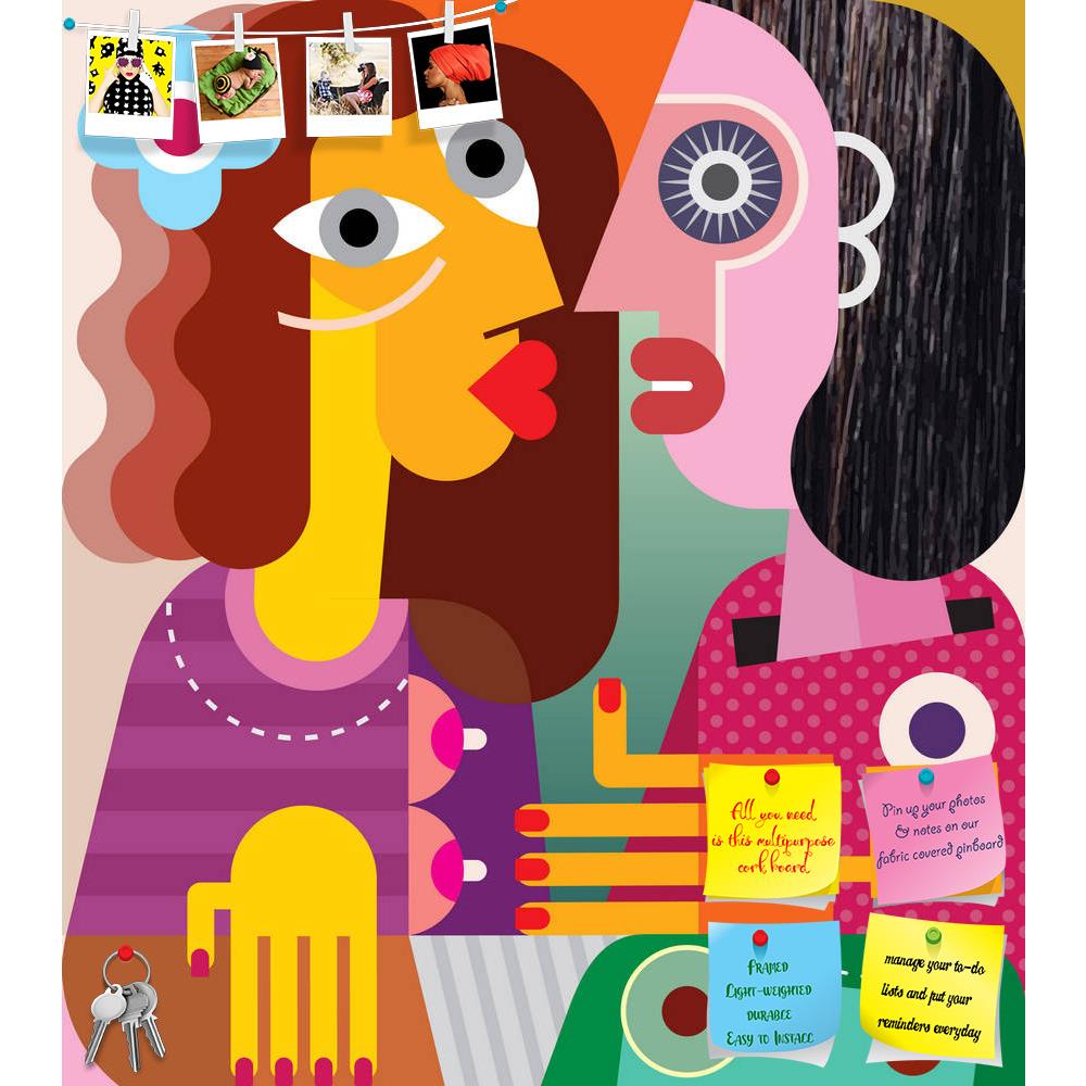 ArtzFolio Portrait Of Two Women D1 Printed Bulletin Board Notice Pin Board Soft Board | Frameless-Bulletin Boards Frameless-AZSAO34028748BLB_FL_L-Image Code 5004026 Vishnu Image Folio Pvt Ltd, IC 5004026, ArtzFolio, Bulletin Boards Frameless, Abstract, Surrealism, Digital Art, portrait, of, two, women, d1, printed, bulletin, board, notice, pin, soft, frameless, fine, art, looking, each, other, vector, illustration, pin up board, push pin board, extra large cork board, big pin board, notice board, small bull