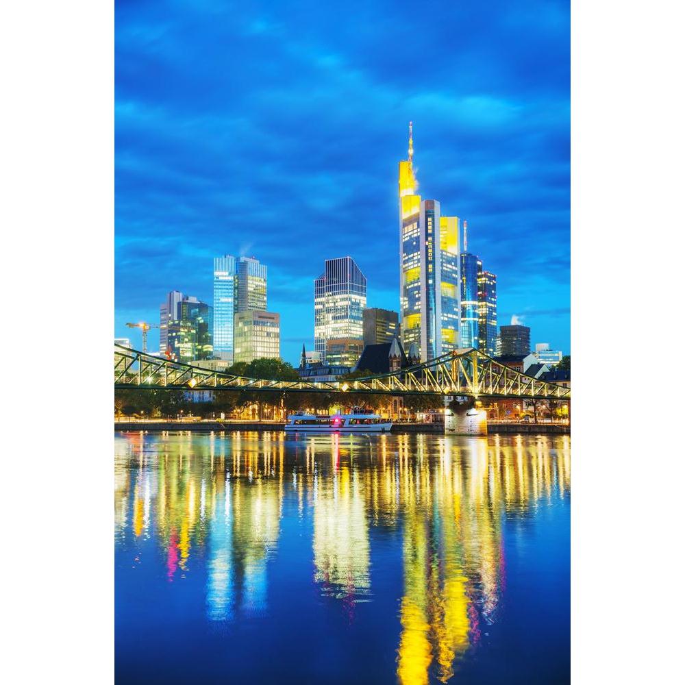 Frankfurt Am Maine, Germany Cityscape At Sunset Canvas Painting Synthetic Frame-Paintings MDF Framing-AFF_FR-IC 5004038 IC 5004038, Architecture, Automobiles, Cities, City Views, German, Landmarks, Places, Skylines, Sunsets, Transportation, Travel, Urban, Vehicles, frankfurt, am, maine, germany, cityscape, at, sunset, canvas, painting, synthetic, frame, bridge, building, city, destination, downtown, dusk, europe, european, evening, landmark, night, office, river, skyline, skyscraper, tower, town, twilight, 
