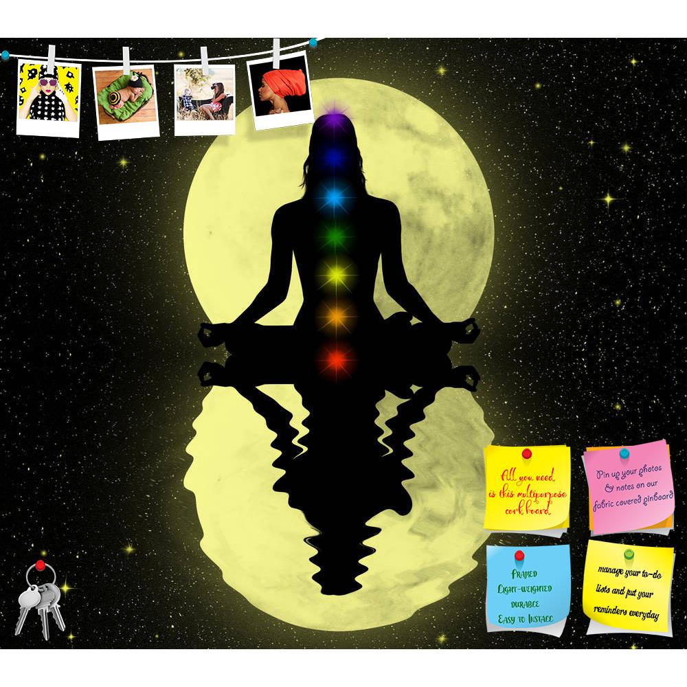 ArtzFolio Seven Chakras Printed Bulletin Board Notice Pin Board Soft Board | Frameless-Bulletin Boards Frameless-AZSAO34168270BLB_FL_L-Image Code 5004040 Vishnu Image Folio Pvt Ltd, IC 5004040, ArtzFolio, Bulletin Boards Frameless, Religious, Traditional, Fine Art Reprint, seven, chakras, printed, bulletin, board, notice, pin, soft, frameless, yoga, zen, moon, black, body, concentration, concept, fit, fitness, health, healthy, human, illustration, pose, meditation, reflection, relax, relaxation, silence, si