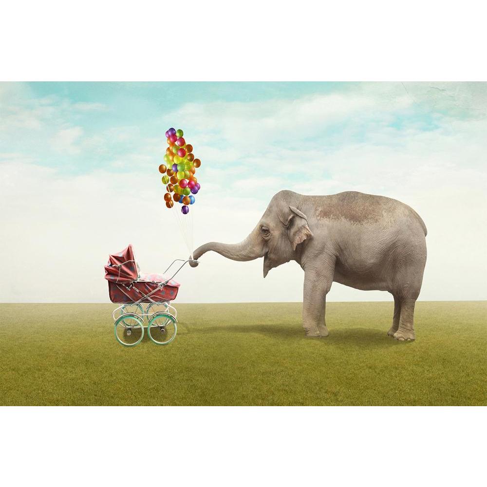 ArtzFolio Elephant Leading Walking Her Child In A Wheelchair Unframed Paper Poster-Paper Posters Unframed-AZART34190801POS_UN_L-Image Code 5004046 Vishnu Image Folio Pvt Ltd, IC 5004046, ArtzFolio, Paper Posters Unframed, Animals, Conceptual, Kids, Digital Art, elephant, leading, walking, her, child, in, a, wheelchair, unframed, paper, poster, wall, large, size, for, living, room, home, decoration, big, framed, decor, posters, pitaara, box, modern, art, with, frame, bedroom, amazonbasics, door, drawing, sma