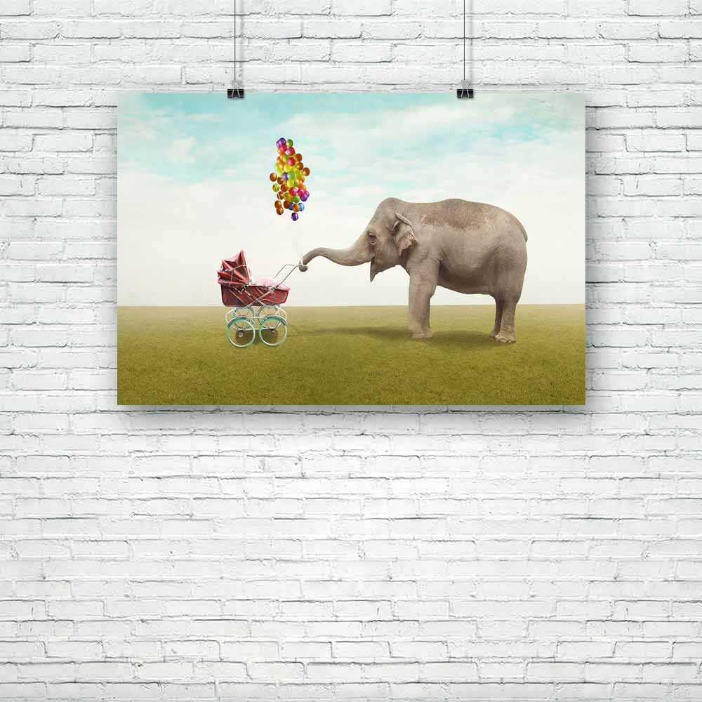 Elephant Leading Walking Her Child In A Wheelchair Unframed Paper Poster-Paper Posters Unframed-POS_UN-IC 5004046 IC 5004046, Animals, Art and Paintings, Fantasy, Illustrations, Surrealism, elephant, leading, walking, her, child, in, a, wheelchair, unframed, paper, poster, animal, art, artistic, balloon, cloud, colorful, concept, creativity, detail, field, funny, grass, happiness, happy, idea, illustration, illustrative, imagination, joy, mammal, maternity, motherhood, pachyderm, profile, sky, square, surre