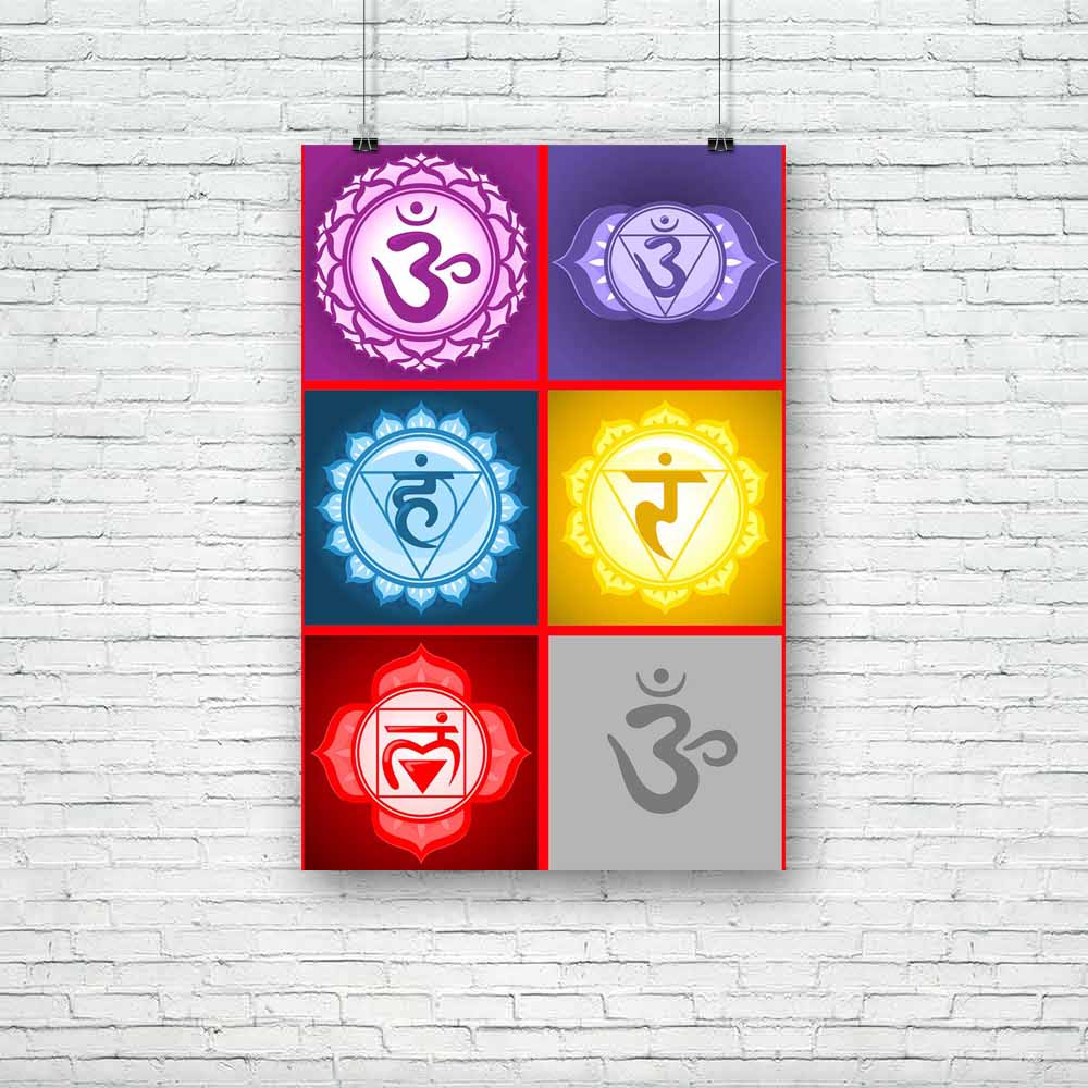 Yoga Chakras Symbols Unframed Paper Poster-Paper Posters Unframed-POS_UN-IC 5004054 IC 5004054, Adult, Buddhism, Hinduism, Indian, Love, Mandala, People, Religion, Religious, Romance, Sanskrit, Signs and Symbols, Spiritual, Symbols, yoga, chakras, unframed, paper, poster, chakra, om, root, symbol, aura, ayurveda, balance, body, care, characters, contemplation, cute, energy, esoteric, feng, shui, gradient, gymnastics, harmony, healthy, lifestyle, human, spine, india, lifestyles, lotus, position, mantra, medi