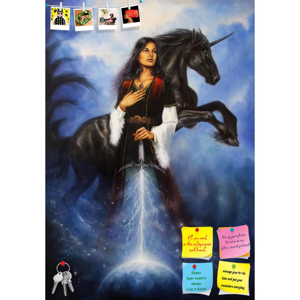 ArtzFolio Beautiful Woman With The Unicorn In Space Printed Bulletin Board Notice Pin Board Soft Board | Frameless-Bulletin Boards Frameless-AZSAO34402992BLB_FL_L-Image Code 5004069 Vishnu Image Folio Pvt Ltd, IC 5004069, ArtzFolio, Bulletin Boards Frameless, Fantasy, Fine Art Reprint, beautiful, woman, with, the, unicorn, in, space, printed, bulletin, board, notice, pin, soft, frameless, painting, canvas, pin up board, push pin board, extra large cork board, big pin board, notice board, small bulletin boar