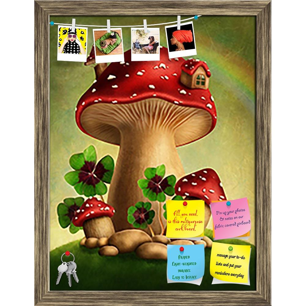 ArtzFolio Magic Mushrooms Printed Bulletin Board Notice Pin Board Soft Board | Framed-Bulletin Boards Framed-AZSAO34438657BLB_FR_L-Image Code 5004072 Vishnu Image Folio Pvt Ltd, IC 5004072, ArtzFolio, Bulletin Boards Framed, Fantasy, Kids, Digital Art, magic, mushrooms, printed, bulletin, board, notice, pin, soft, framed, four, leaf, clover, tale, adventure, windows, green, red, symbol, mushroom, illustration, fairytale, luck, story, enchanted, fungus, surreal, colorful, toadstool, imagination, home, imagin
