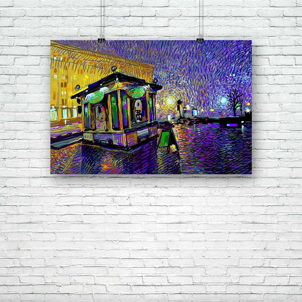 Night Kyiv City Unframed Paper Poster-Paper Posters Unframed-POS_UN-IC 5004076 IC 5004076, Architecture, Art and Paintings, Automobiles, Cities, City Views, Digital, Digital Art, Drawing, Graphic, Hobbies, Illustrations, Impressionism, Inspirational, Landmarks, Landscapes, Modern Art, Motivation, Motivational, Paintings, Places, Scenic, Sketches, Sunsets, Transportation, Travel, Vehicles, night, kyiv, city, unframed, paper, poster, impressionist, oil, painting, alley, art, artist, building, canvas, colorful
