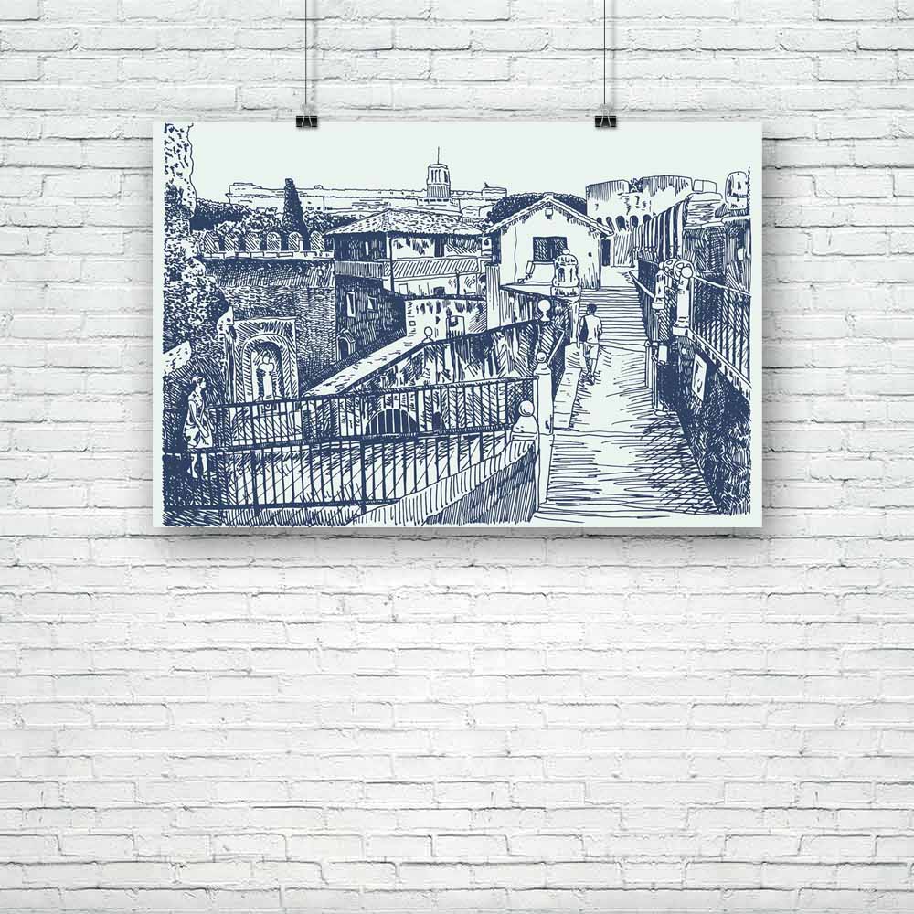 Italy Cityscape Unframed Paper Poster-Paper Posters Unframed-POS_UN-IC 5004077 IC 5004077, Ancient, Architecture, Art and Paintings, Automobiles, Cities, City Views, Digital, Digital Art, Drawing, God Ram, Graphic, Hinduism, Historical, Illustrations, Italian, Landmarks, Marble and Stone, Medieval, Paintings, Panorama, Places, Sketches, Transportation, Travel, Urban, Vehicles, Vintage, italy, cityscape, unframed, paper, poster, art, artwork, building, card, destination, drawn, engraving, europe, european, e