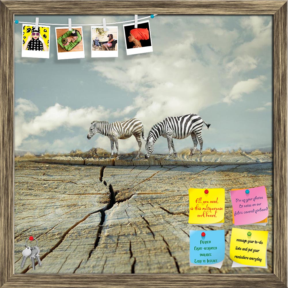ArtzFolio Two Zebras In A Surreal Landscape Printed Bulletin Board Notice Pin Board Soft Board | Framed-Bulletin Boards Framed-AZSAO34631119BLB_FR_L-Image Code 5004086 Vishnu Image Folio Pvt Ltd, IC 5004086, ArtzFolio, Bulletin Boards Framed, Animals, Conceptual, Kids, Digital Art, two, zebras, in, a, surreal, landscape, printed, bulletin, board, notice, pin, soft, framed, zebra, animal, sky, cloud, creep, mammal, outside, nature, beautiful, illustrative, artistic, surrealistic, funny, profile, square, comp