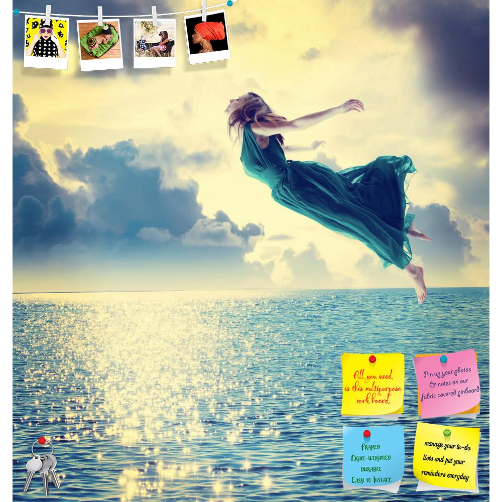 ArtzFolio Girl Over The Ocean Printed Bulletin Board Notice Pin Board Soft Board | Frameless-Bulletin Boards Frameless-AZSAO34683152BLB_FL_L-Image Code 5004087 Vishnu Image Folio Pvt Ltd, IC 5004087, ArtzFolio, Bulletin Boards Frameless, Fantasy, Figurative, Photography, girl, over, the, ocean, printed, bulletin, board, notice, pin, soft, frameless, woman, beautiful, night, dress, dream, jumping, dreamy, flying, fairy, beauty, surrealism, surreal, blue, cloud, dark, darkness, background, evening, female, fl