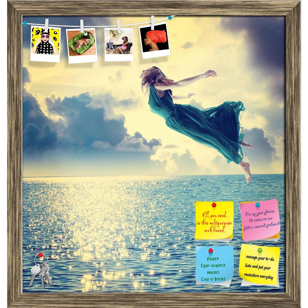ArtzFolio Girl Over The Ocean Printed Bulletin Board Notice Pin Board Soft Board | Framed-Bulletin Boards Framed-AZSAO34683152BLB_FR_L-Image Code 5004087 Vishnu Image Folio Pvt Ltd, IC 5004087, ArtzFolio, Bulletin Boards Framed, Fantasy, Figurative, Photography, girl, over, the, ocean, printed, bulletin, board, notice, pin, soft, framed, woman, beautiful, night, dress, dream, jumping, dreamy, flying, fairy, beauty, surrealism, surreal, blue, cloud, dark, darkness, background, evening, female, fly, lady, lak