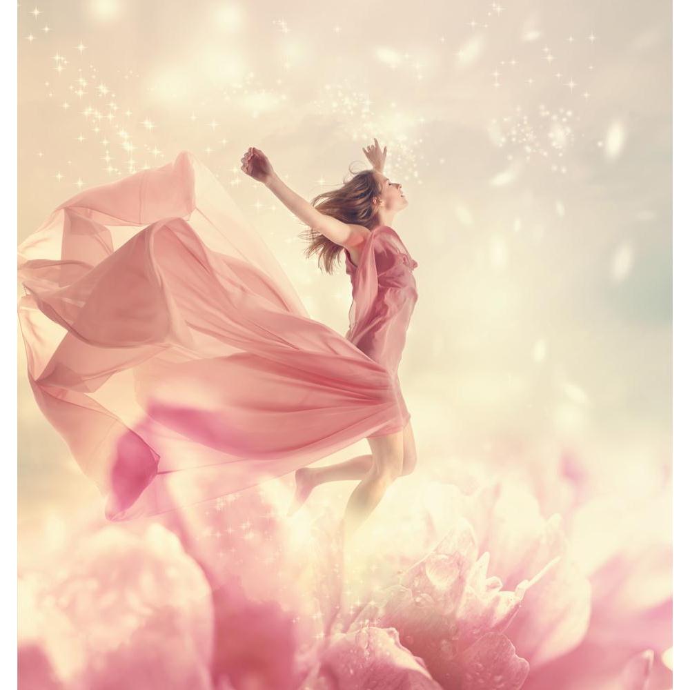 Pitaara Box Woman Jumping On A Giant Flower Unframed Canvas Painting-Paintings Unframed Regular-PBART34683163AFF_UN_L-Image Code 5004088 Vishnu Image Folio Pvt Ltd, IC 5004088, Pitaara Box, Paintings Unframed Regular, Fashion, Figurative, Photography, woman, jumping, on, a, giant, flower, unframed, canvas, painting, beautiful, young, girl, fantasy, magic, dream, jump, surrealism, surreal, fairy, dreamy, dress, nymph, flying, peony, wind, magical, fly, fairytale, freedom, people, princess, female, person, be