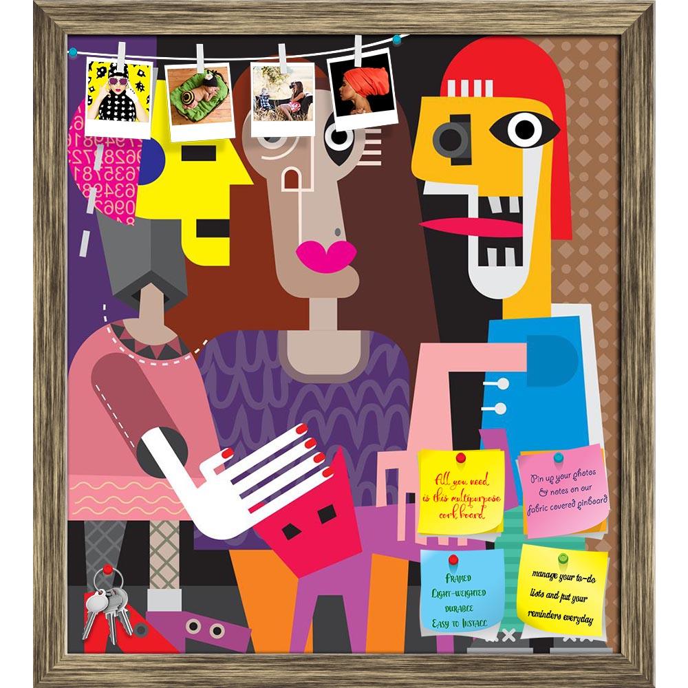 ArtzFolio Two Women, A Man & A Cat Printed Bulletin Board Notice Pin Board Soft Board | Framed-Bulletin Boards Framed-AZSAO34733758BLB_FR_L-Image Code 5004090 Vishnu Image Folio Pvt Ltd, IC 5004090, ArtzFolio, Bulletin Boards Framed, Abstract, Surrealism, Digital Art, two, women, a, man, cat, printed, bulletin, board, notice, pin, soft, framed, vector, illustration, pin up board, push pin board, extra large cork board, big pin board, notice board, small bulletin board, cork board, wall notice board, giant c