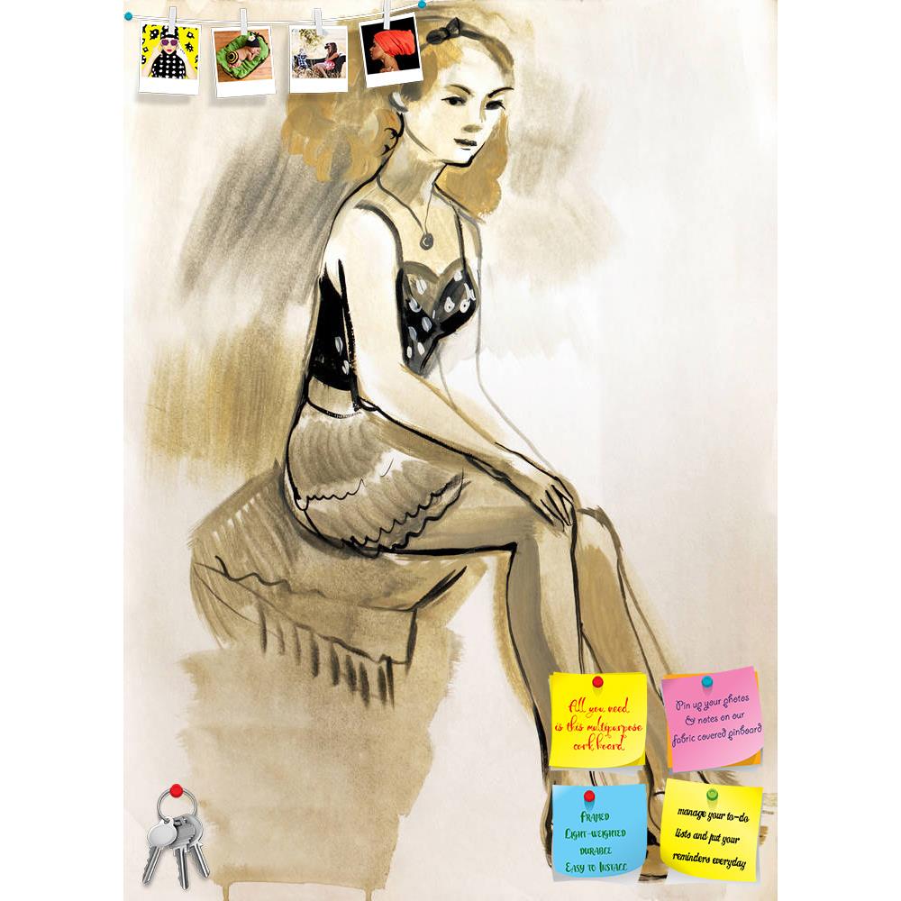 ArtzFolio Female Figure D1 Printed Bulletin Board Notice Pin Board Soft Board | Frameless-Bulletin Boards Frameless-AZSAO34842413BLB_FL_L-Image Code 5004095 Vishnu Image Folio Pvt Ltd, IC 5004095, ArtzFolio, Bulletin Boards Frameless, Fashion, Figurative, Fine Art Reprint, female, figure, d1, printed, bulletin, board, notice, pin, soft, frameless, sketch, hand-drawing, gouache, clothing, vogue, model, outline, attractive, clothes, pose, adult, stand, studio, glamour, active, handmade, drawing, feminine, gra